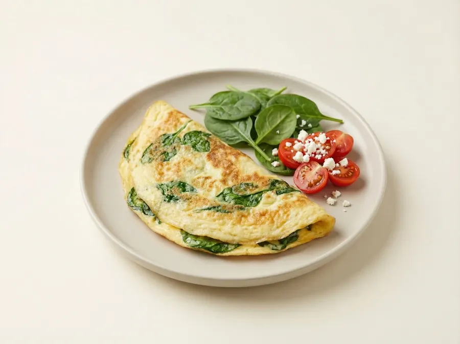 Omelette riche en protéines, utile pour la satiété et la masse musculaire